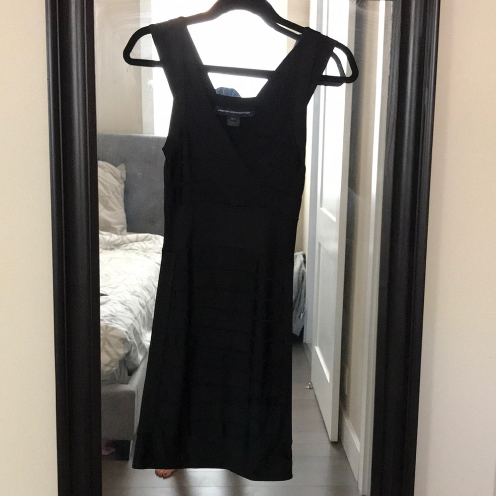 French Connection bandage black dress